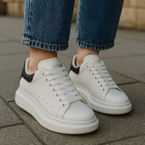 Alexander McQueen White and Black Men's Shoes